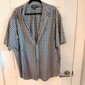 Ralph Lauren men’s Blue Plaid button down shirt